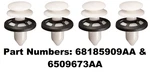 4 New Door Panel Clips! Fits Mopar Dodge Challenger Charger Durango Jeep Etc. Price: $11.95.