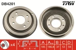 Trw DB4201 Brake Drum For Fiat Neu. Price: $43.50.