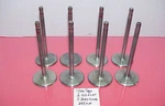8 Titanium Intake Valves 11/32" Stem- 2.100" Head 5.240" Long Manley Del West Used. Price: $300.00.