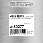 AT80277 Hyd Actuated Control Valve Fits John Deere (surplus Open Box) New. Price: $423.02.