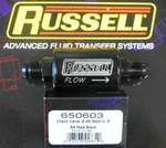 Russell 650603 Line Fuel Check Valve -6 Male Inlet Outlet Black Anodized New. Price: $64.95.