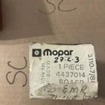 Mopar 4437014 1988-1991 Dodge Plymouth Chrysler Instrument Emr Circuit Board Nos New. Price: $16.40.