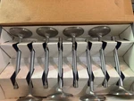 8 Titanium Intake Valves 11/32" Stem- 2.155" Head 5.320" Long Manley New. Price: $300.00.